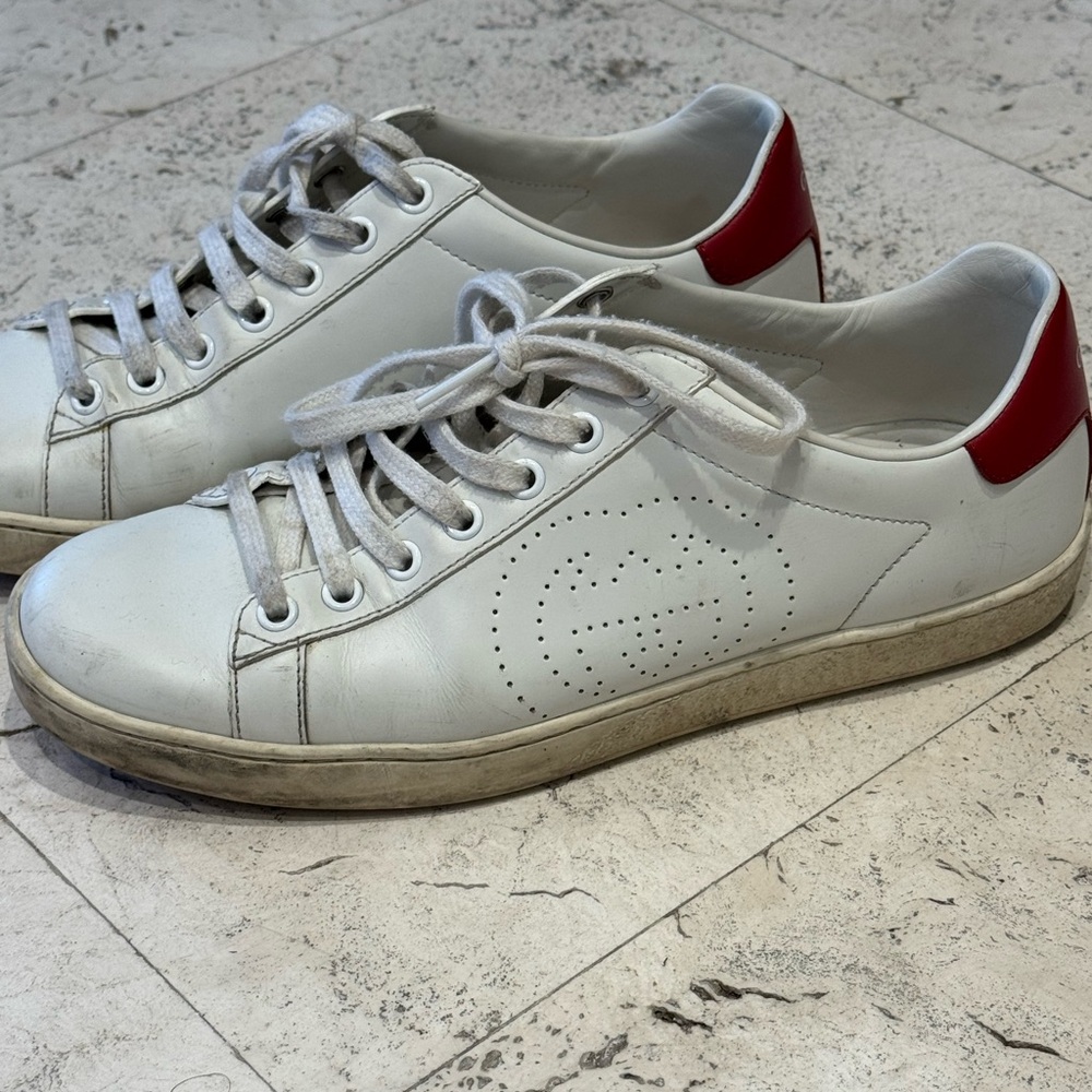 Gucci White and Red Women's Sneakers